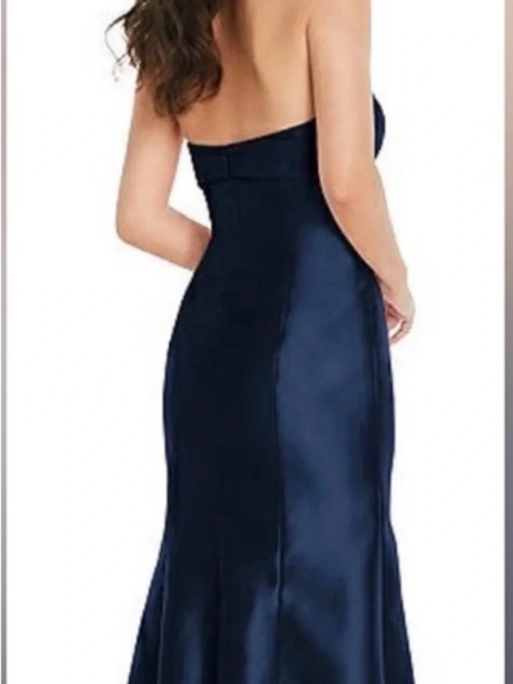ALFRED SUNG TRUMPET GOWN
BOW CUFF STRAPLESS PRINCESS WAIST 
VIVID TEA ROSE - Picture 5 of 5